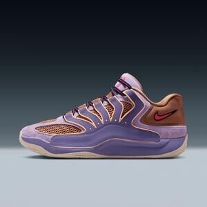 NEW NIKE men's kd18 b.a.d. basketball shoes in washed purple/fire pink-lilac
